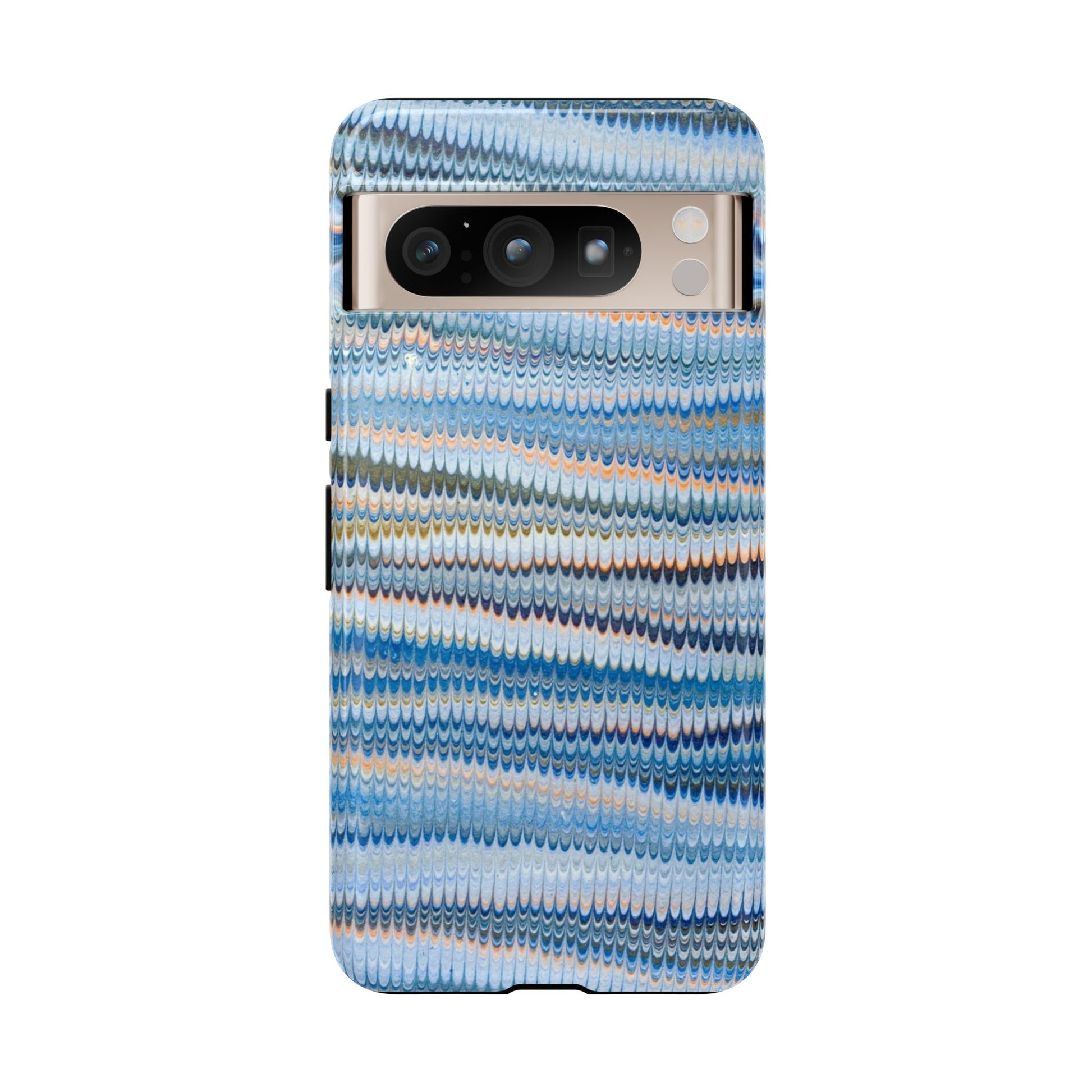 Blue Marbled Phone Cases iPhone 16 + Samsung + Apple + Google - all models, Vintage Marbled Design - Tough Cases
