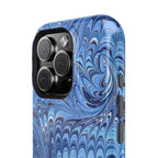 Blue Marbled Swirl Phone Case - Dual Layer Case