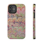 Marbled Pastel Pink and Green Impact-Resistant Phone Case for Apple + Samsung