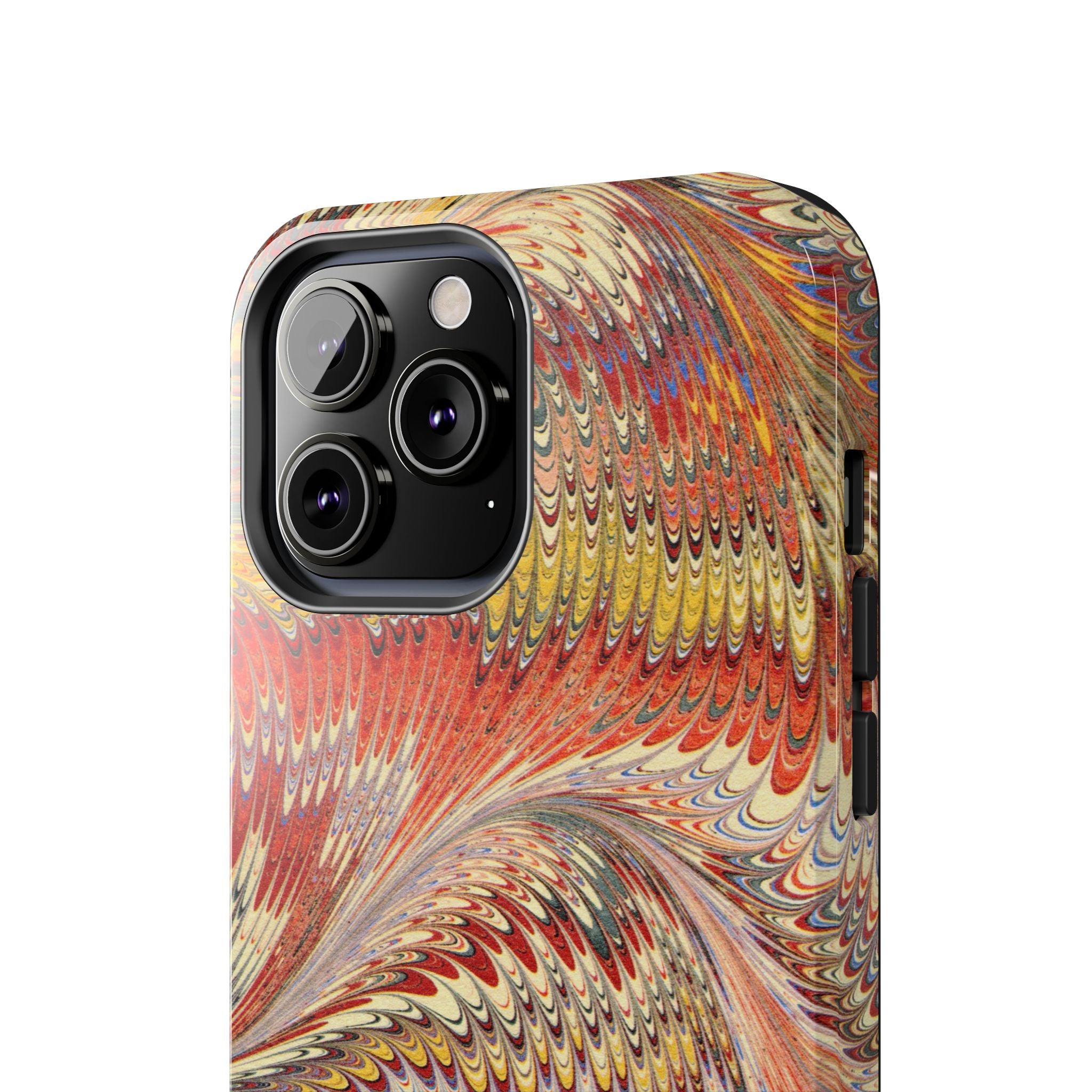 Marbled Swirl Tough Phone Case - Red Rust Orange Fall Colors, Heavy Duty Case. Alternative: Protective Phone Cover, Durable Smartphone Case,