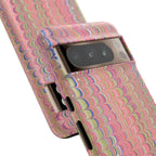 Pink Pastels Feather Marbled Vintage Design iPhone 16 + Samsung + Apple + Google - all models