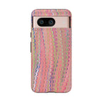 Pink Pastels Feather Marbled Vintage Design iPhone 16 + Samsung + Apple + Google - all models