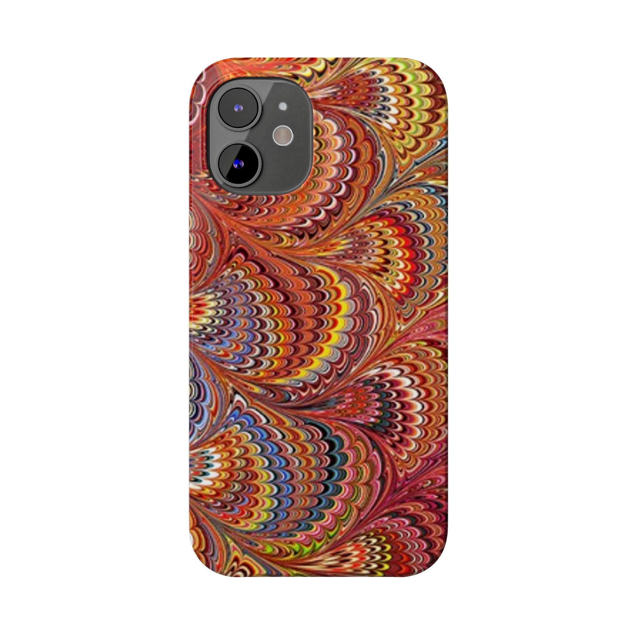 Italian Marbled Design, Red and Blue Pallet