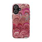 Pretty in Pink - Peacock Marble Italian Tough Phone Case — Durable Marbled Phone Case