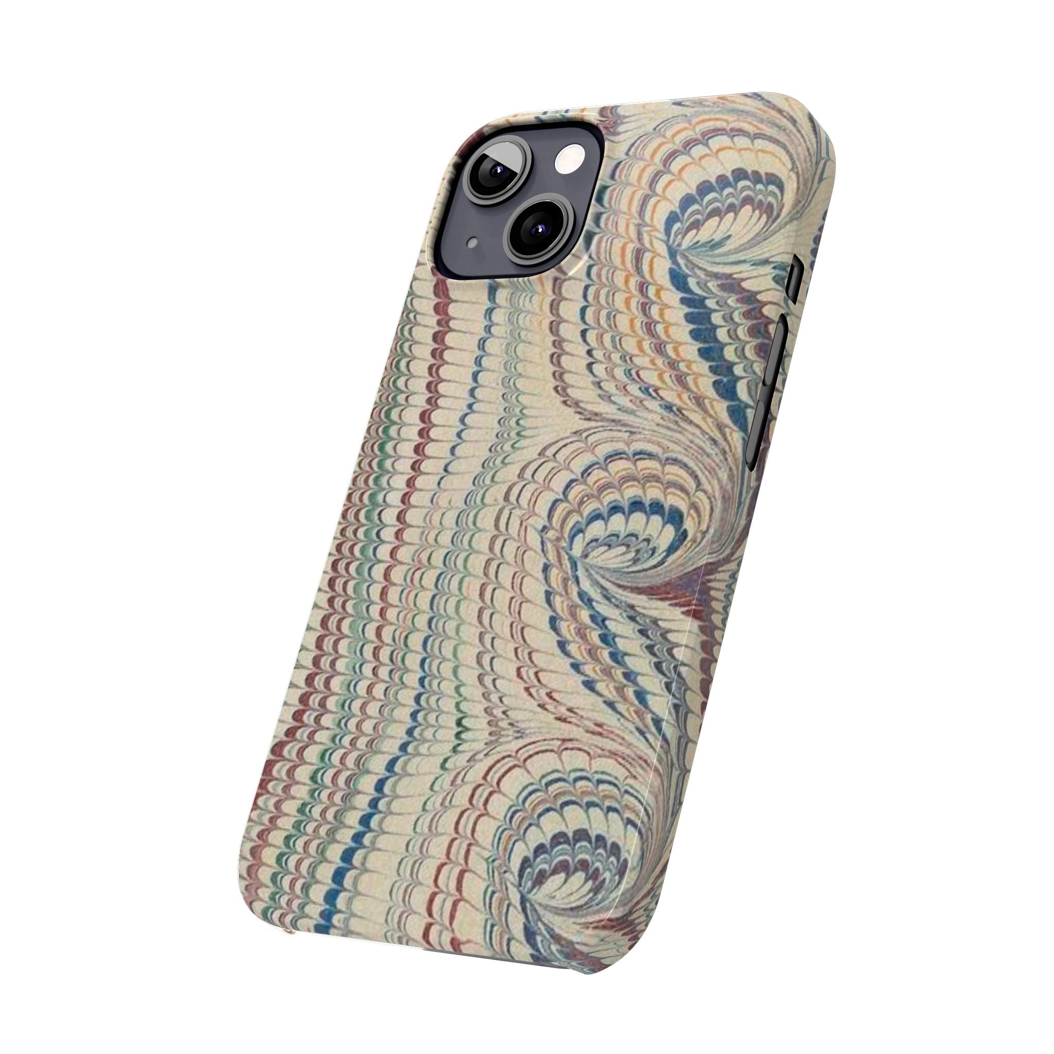 Beige and Neutrals Italian Vintage Marbled Paper Design on iPhone 17 + All Cases
