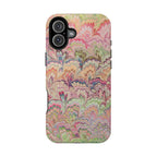 Marbled Pastel Pink and Green Impact-Resistant Phone Case for Apple + Samsung