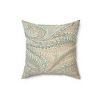 ITALIAN MARBLE Beige and Mint Green Throw Pillow includes Pillow, Hidden Zipper