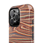 Neutrals Burgundy, Beige, Rust Hues Italian Vintage Marble Design Phone Case for Apple + Samsung