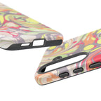 Yellow and Pink Swirl Marbled Italian Phone Case - Dual Layer - Matte or Glossy