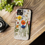 Floral Phone Cases, Slim Protective Cover, Pressed Flowers Design, iPhone 17 Case, Botanical Phone Accessories, Floral Theme Phone Case