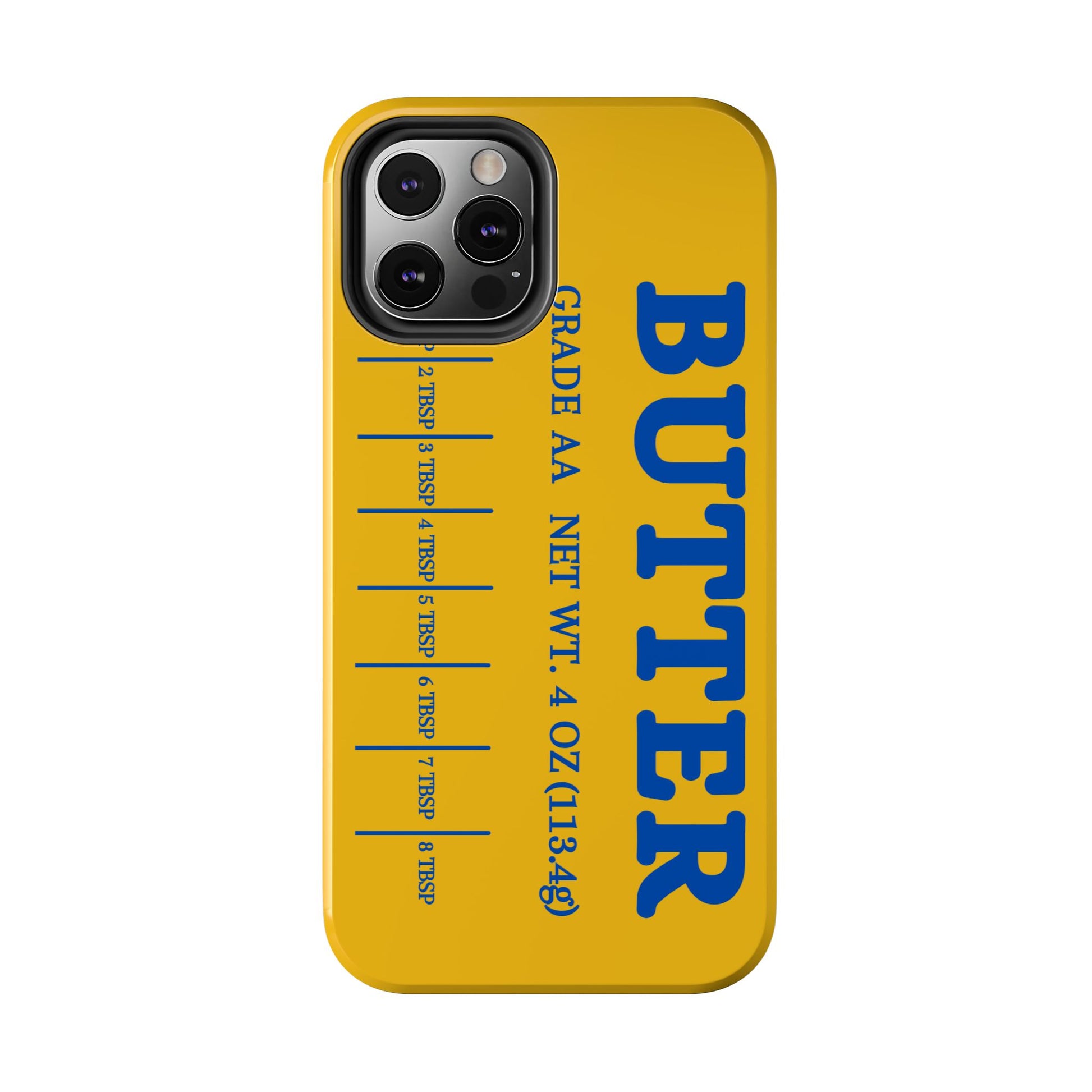 Butter Yellow Tough Phone Cases, Funny iPhone 16 Cover, Protective Case Gift for Techies, Yellow Phone Accessories, Unique Gift for Phone