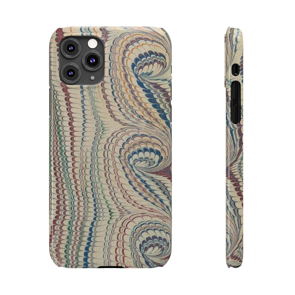 Italian Vintage Marbled Paper Design on iPhone Cases, Artistic Protection for Your Device in Elegant Beige, Blue, Burgundy