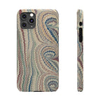 Italian Vintage Marbled Paper Design on iPhone Cases, Artistic Protection for Your Device in Elegant Beige, Blue, Burgundy