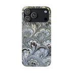 Black + White + Yellow Italian Marble - Single Layer Slim Phone Case