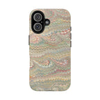 Pastel Green Florence Marbled Tough Phone Case - Dual Layer -  iPhone 18 + all models