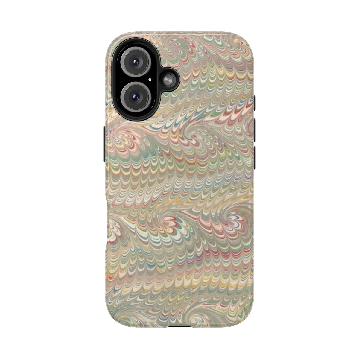 Pastel Green Florence Marbled Tough Phone Case - Dual Layer -  iPhone 18 + all models