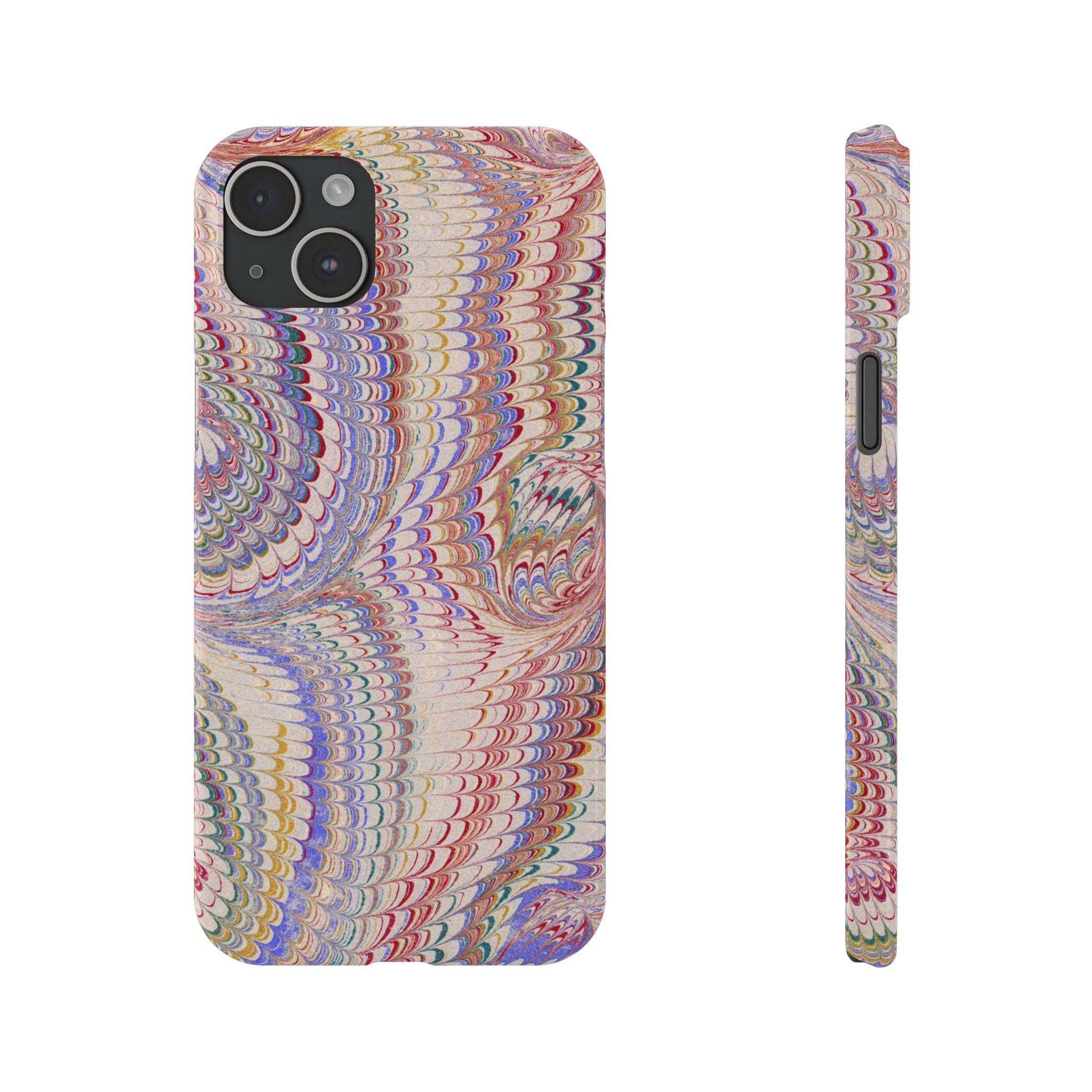 Pink Pastel Marbled Design, Italy Feather IPHONE17 + All Phone Cases