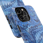 Blue Marbled Swirl Phone Case - Dual Layer Case
