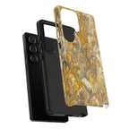 Golden Yellow Marbled Italian Phone Case - Dual Layer - Matte or Glossy