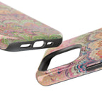 Marbled Pastel Pink and Green Impact-Resistant Phone Case for Apple + Samsung