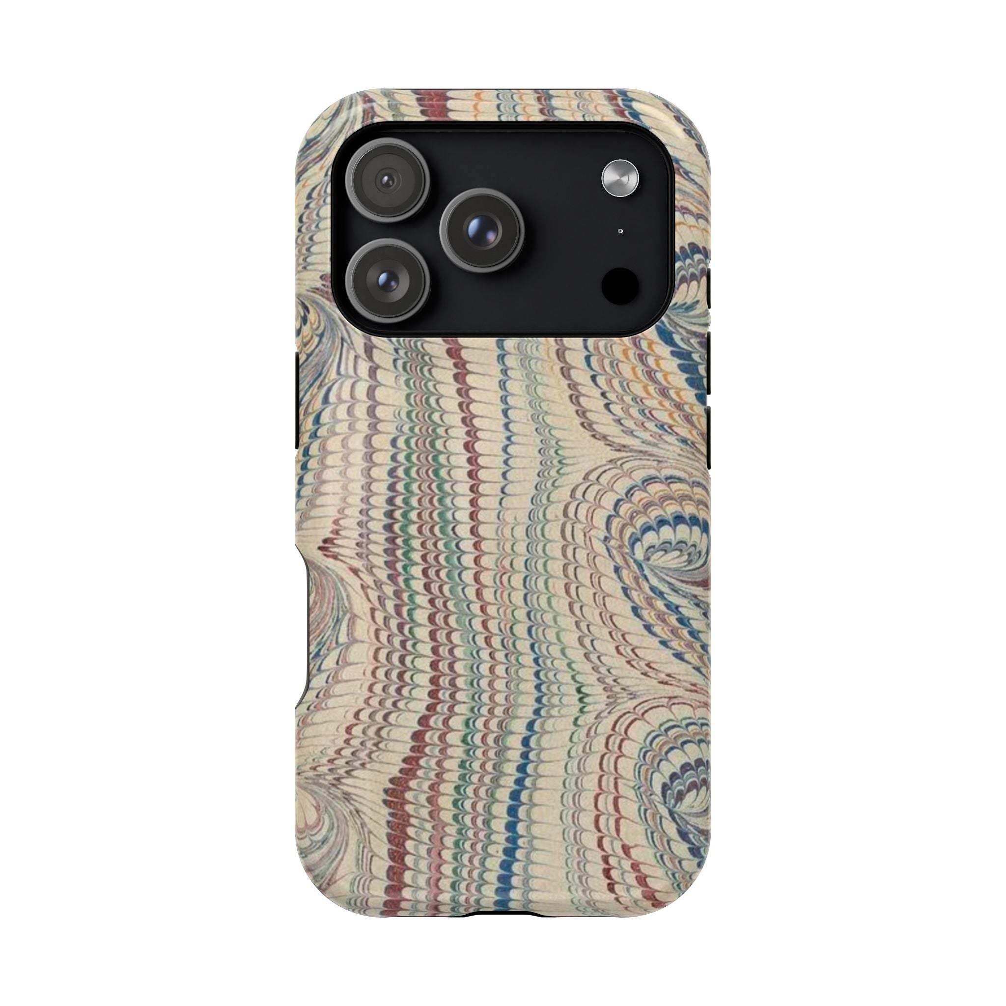 Italian Beige & Blue Marble Phone Case — Impact-Resistant Durable Case for Apple & Samsung