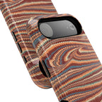 Neutrals Burgundy, Beige, Rust Hues Italian Vintage Marble Design Phone Case for Apple + Samsung