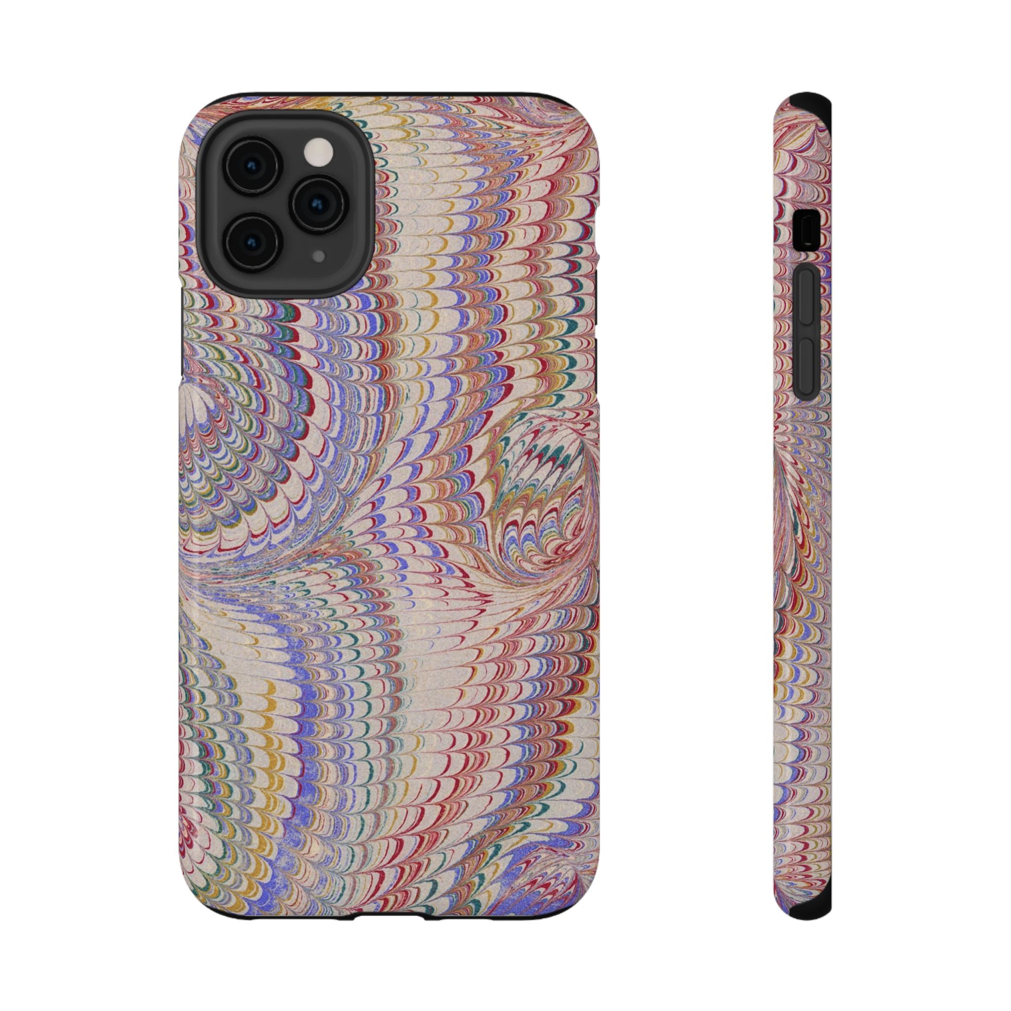 Pink and Lavender Pastel Italian Vintage Feathered Design iPhone17 + Many Makes and Models of Phone Cases