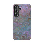 Lavender Marbled Peacock Durable Phone Case - Matte or Glossy