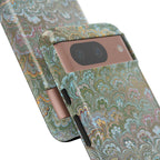 Blue and Green Feather Marbled Phone Case — Dual Layer - Tough Protective Phone Cover