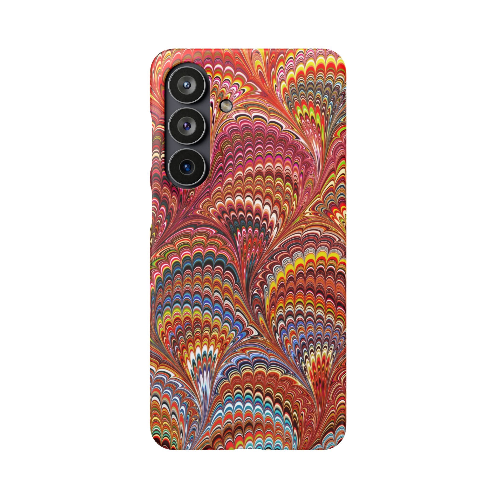 Red Marbled Swirl Phone Case - Single Layer Slim Case