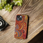 Italian Marbled Design, Red and Blue Pallet