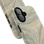 Beige and Mint Marbled Tough Phone Case, Multi-Color Dual Case