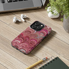 Pretty in Pink - Peacock Marble Italian Tough Phone Case — Durable Marbled Phone Case