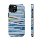 Blue Marbled Phone Cases iPhone 16 + Samsung + Apple + Google - all models, Vintage Marbled Design - Tough Cases