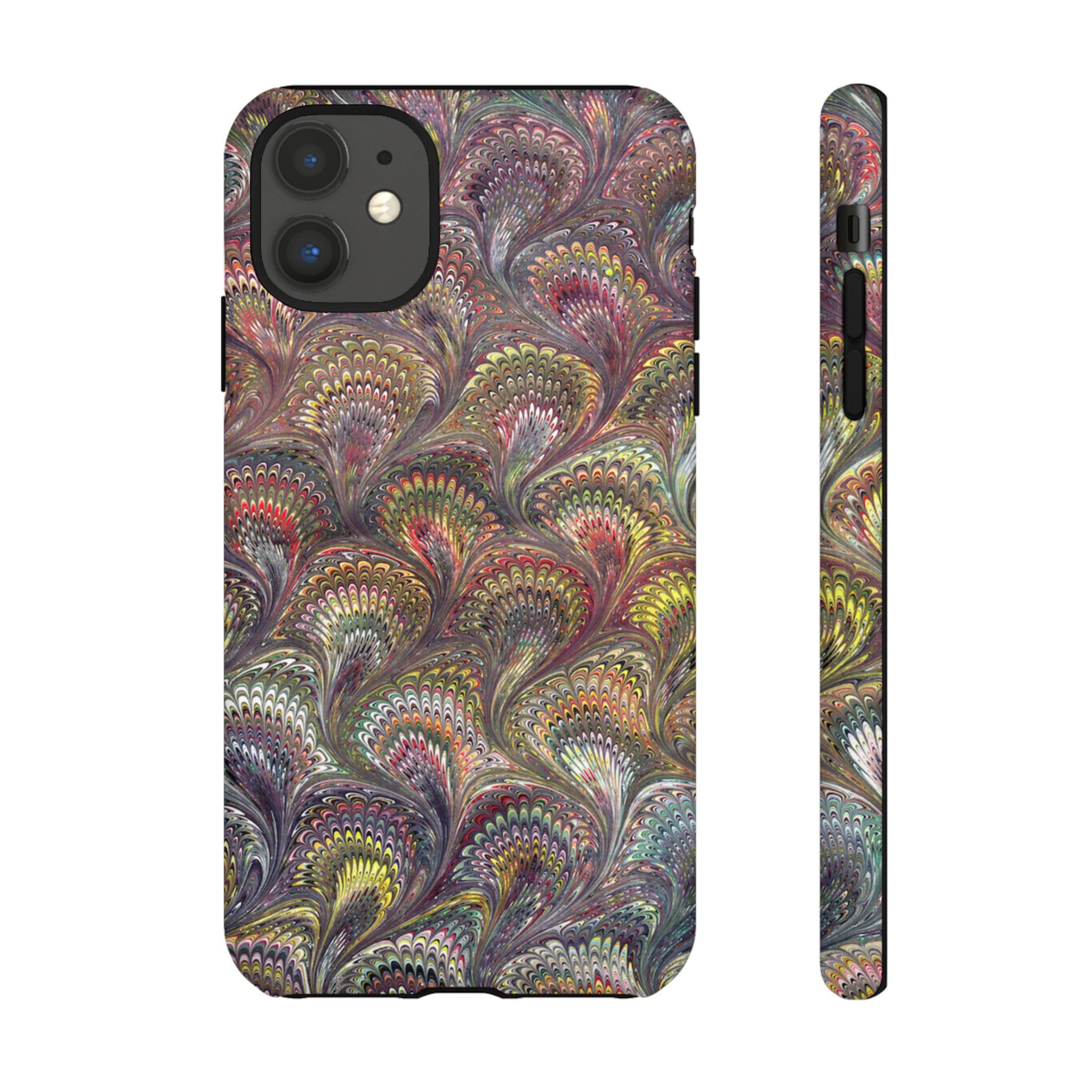 Vintage Marbled Tough Phone Case — Multi-Color iPhone & Android Protection
