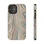 Italian Beige & Blue Marble Phone Case — Impact-Resistant Durable Case for Apple & Samsung