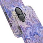 Marbled Feather Lavender + Purple Swirl - Single Layer Slim Phone Case