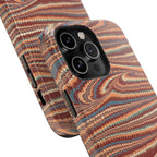 Neutrals Burgundy, Beige, Rust Hues Italian Vintage Marble Design Phone Case for Apple + Samsung