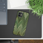 Green Marbled Slim Phone Case — Botanical Swirl Pattern Slim Case