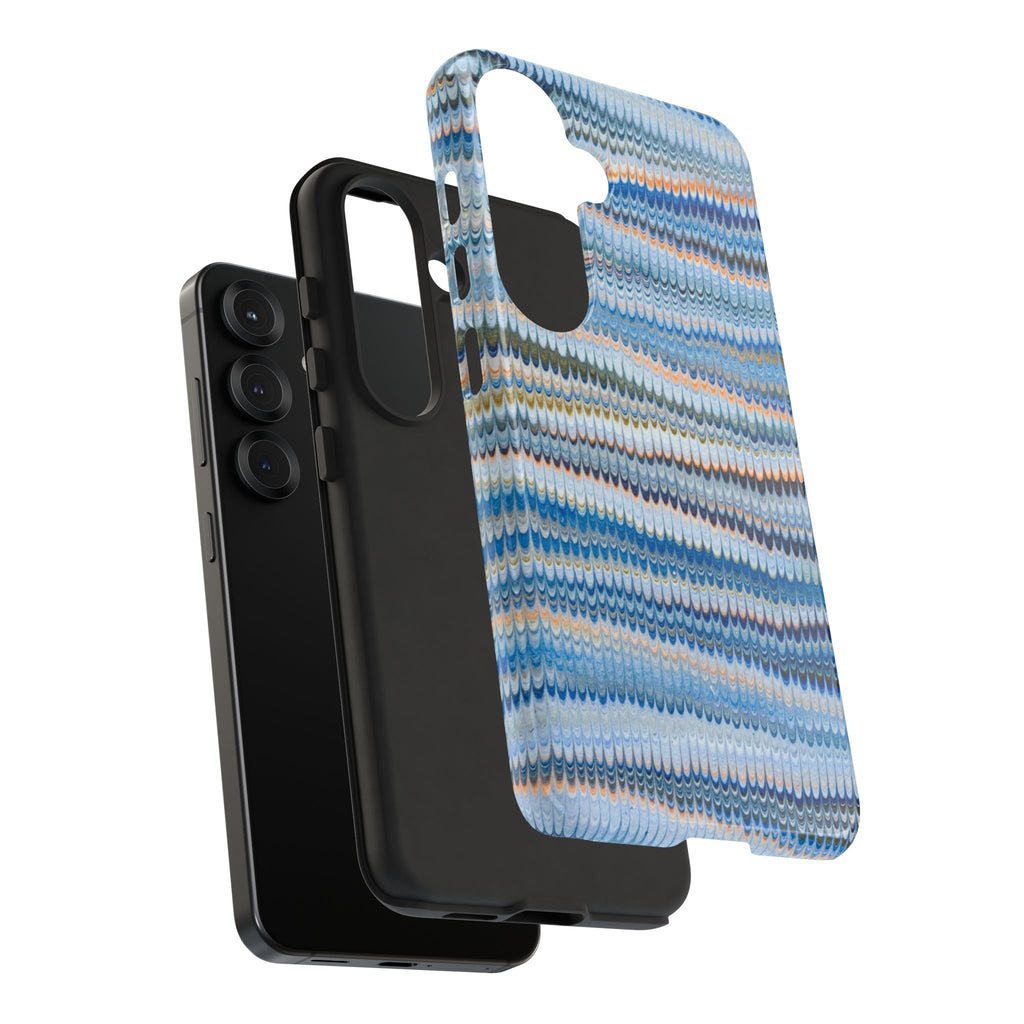 Blue Marbled Phone Cases iPhone + Samsung - all models, Vintage Marbled Design - Tough Cases