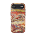 Marbled Swirl Tough Phone Case - Red Rust Orange Fall Colors, Heavy Duty Case. Alternative: Protective Phone Cover, Durable Smartphone Case,