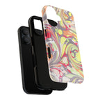 Yellow and Pink Swirl Marbled Italian Phone Case - Dual Layer - Matte or Glossy