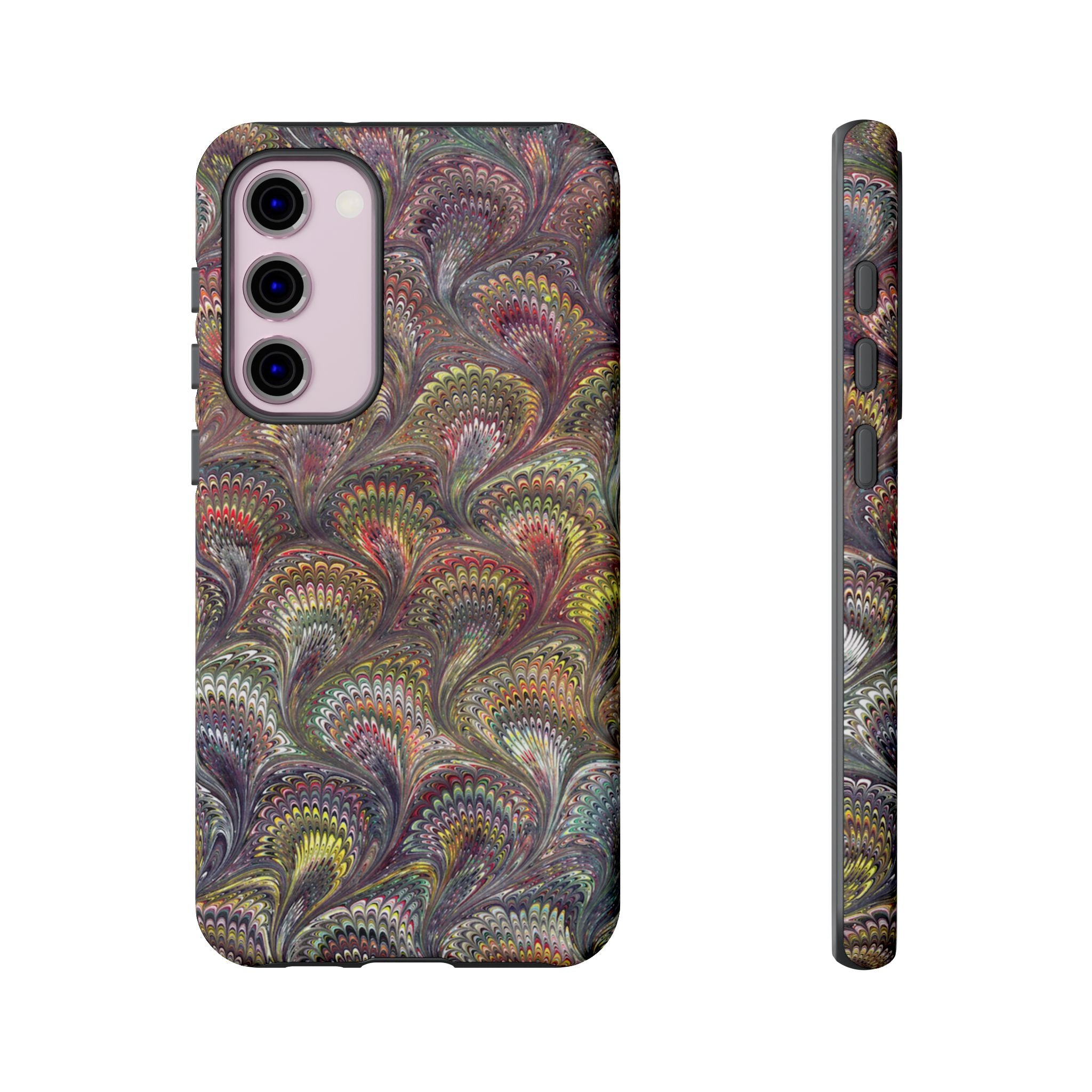 Vintage Chevron Marbled Pattern - Multi-Color Phone Case
