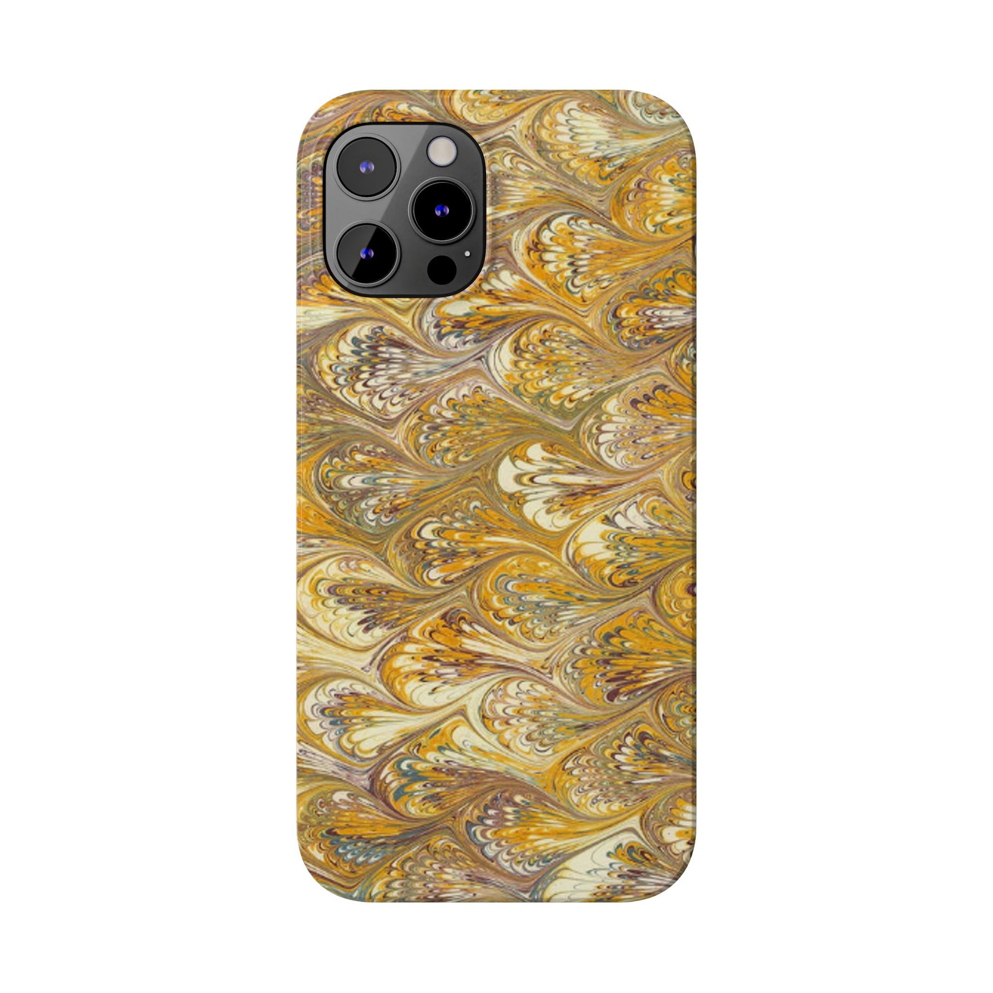 Golden Yellow Italian Marbled Designed, Slim Phone Cases, Case-Mate