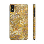 Golden Yellow Italian Marbled Designed, Slim Phone Cases, Case-Mate