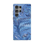 Blue Marbled Swirl Phone Case - Dual Layer Case