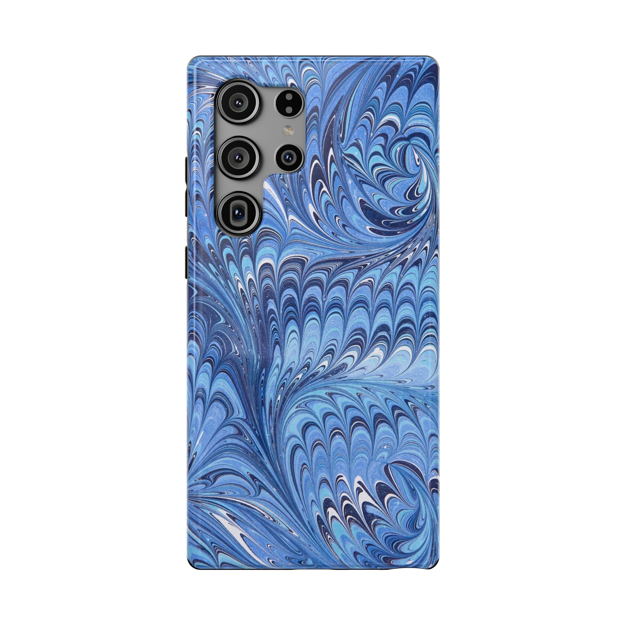 Blue Marbled Swirl Phone Case - Dual Layer Case