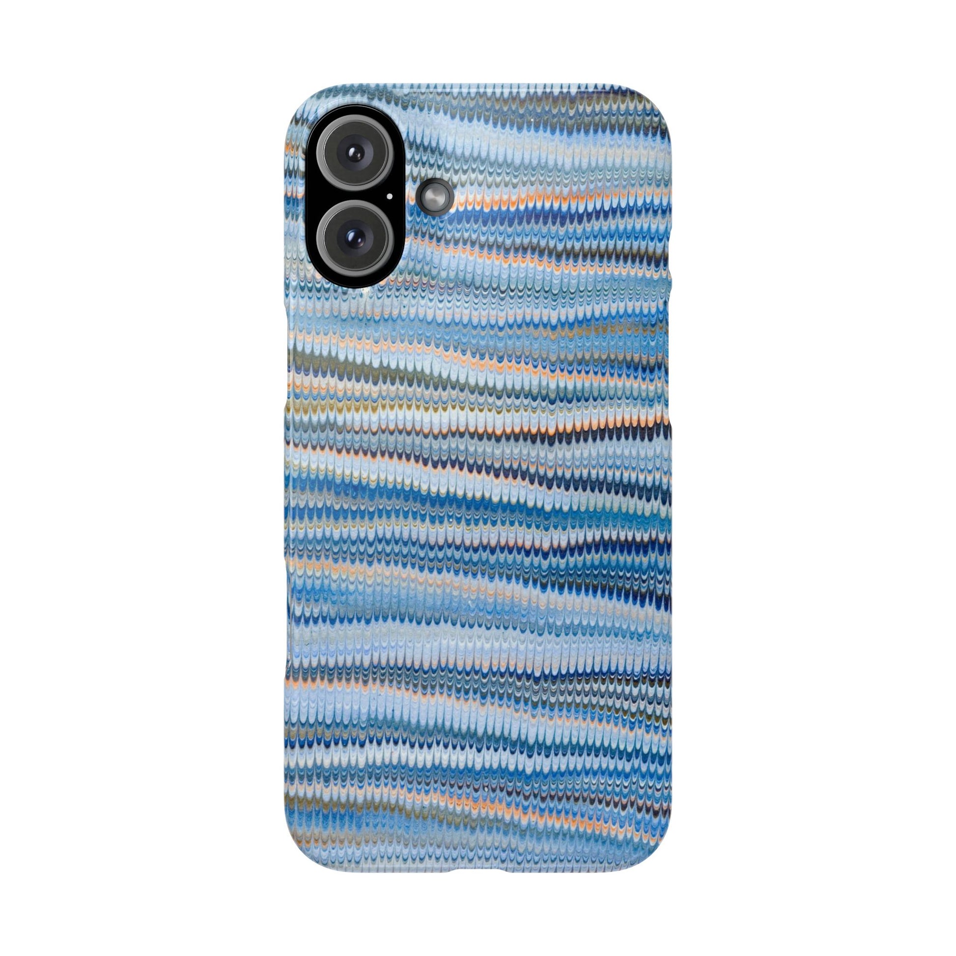 Blue Italian Hand-Painted and Vintage Marbled Inspired Paper Design, Italy Feather Phone Case, iPhone15 Case and all iPhone Case Sizes