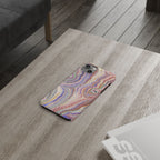 Pink Pastel Marbled Design, Italy Feather IPHONE17 + All Phone Cases