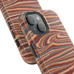 Neutrals Burgundy, Beige, Rust Hues Italian Vintage Marble Design Phone Case for Apple + Samsung